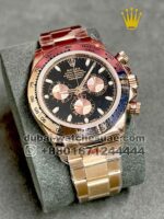 Rolex? Cosmograph Daytona  Black Dial Rose Gold  Sub Dial With Gold Plated Oyster Bracelet - Image 2