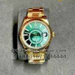 Rolex SKY-DWELLER Oyster, Yellow gold with Green dial