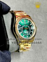 Rolex SKY-DWELLER Oyster, Yellow gold with Green dial - Image 2