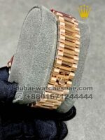 Rolex 40 mm Day date ,Rose gold, Green dial ,Stoned Bezel - Image 4