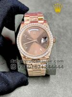 Rolex 40 mm Day date ,Rose gold,Stoned