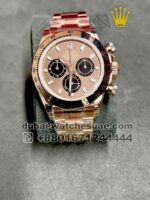 Rolex? Cosmograph Daytona Rosegold Dial With Black Sub Dial Gold Plated Oyester Bracelet