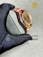 Rolex? Cosmograph Daytona Rosegold Dial With Black Sub Dial Gold Plated Oyester Bracelet - Image 3