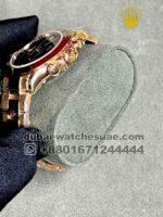 Rolex? Cosmograph Daytona Rose Gold Dial With Black Numeric and Gold Plated Oyester Bracelet - Image 3