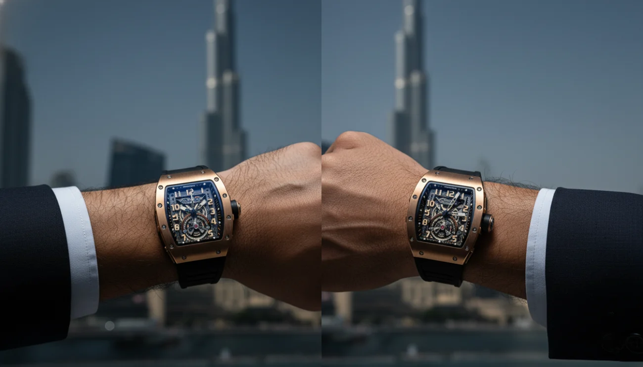 Richard Mille watch price in UAE comparing original and copy luxury watches