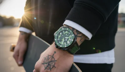 Sporty offshore chronograph copy watch for men with bold design