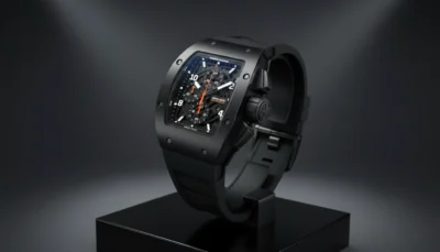 Richard Mille RM 011-03 Black watch featuring a clean dial and sleek black case with a masculine luxury feel.